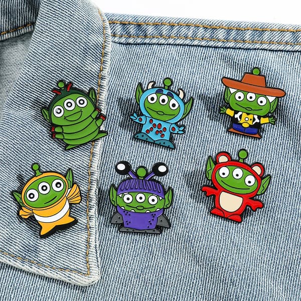 Disney Alien Enamel Pin Cartoon Toy Story Cute Figure Metal Badge Brooch Jacket Jeans Lapel Pin Kawaii Jewelry Accessories Gift - Image 6