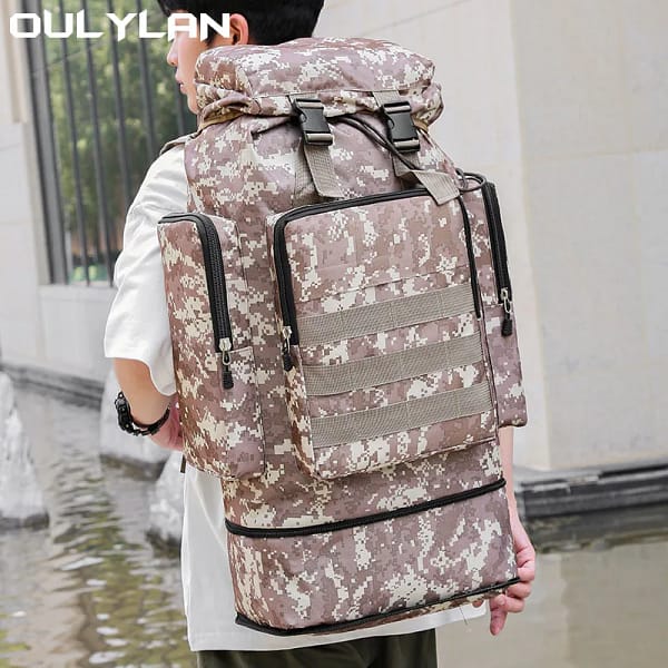 Canvas Bucket Shoulder Bags for Men Outdoor Travel Bag Backpack Fashion Large Capacity Man Light weight Male Luggage - Image 5