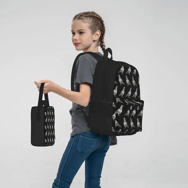 Pigeon Walk Backpacks Boys Girls Bookbag Children School Bags Cartoon Kids Rucksack Lunch Bag Pen Bag Three-Piece Set - Image 6