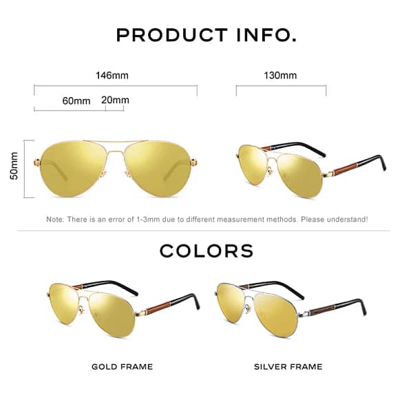 CAPONI Night Vision Men Sunglasses Photochromic Brown Wooden Legs Pilot Driving Eye Glasses For Male UV Protect BSYS409 - Image 5