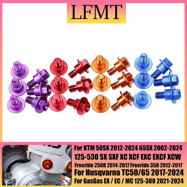 M6*12 Motocross Front Fork Guard Bolt Screw For KTM Husqvarna TC FC TE FE FE TX FX 125 150 250 300 350 450 500 701 Dirt Pit Bike