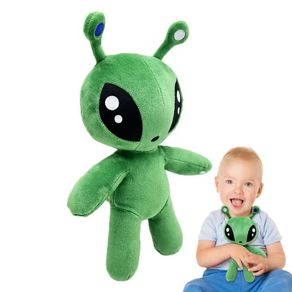 34CM Aftonsparv Green Alien Plush Toy Dolls Cute Animal Stuffed Soft Toy For Childrens Birthday Christmas Gifts - Image 2