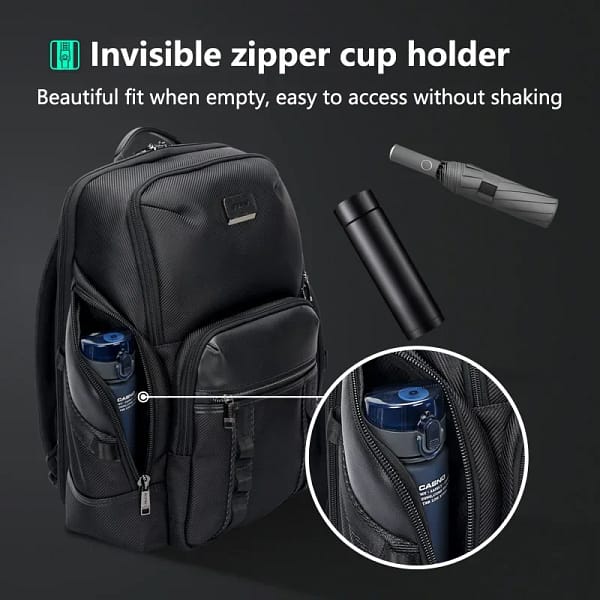 Bopai Business Men's Shoulder Bag Multifunctional Business Travel Backpack Commuting Large Capacity Computer Bag Nylon Schoolbag - Image 5