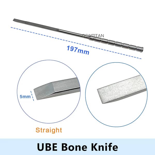 Stainless steel UBE bone knife bone chisel Straight Curved Dual Channel Spinal Endoscopy Minimally Invasive Orthopaedics - Image 4