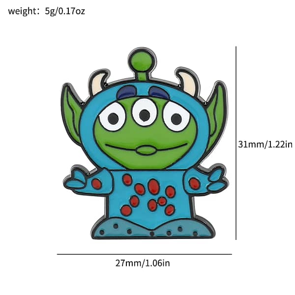 Disney Alien Enamel Pin Cartoon Toy Story Cute Figure Metal Badge Brooch Jacket Jeans Lapel Pin Kawaii Jewelry Accessories Gift - Image 2