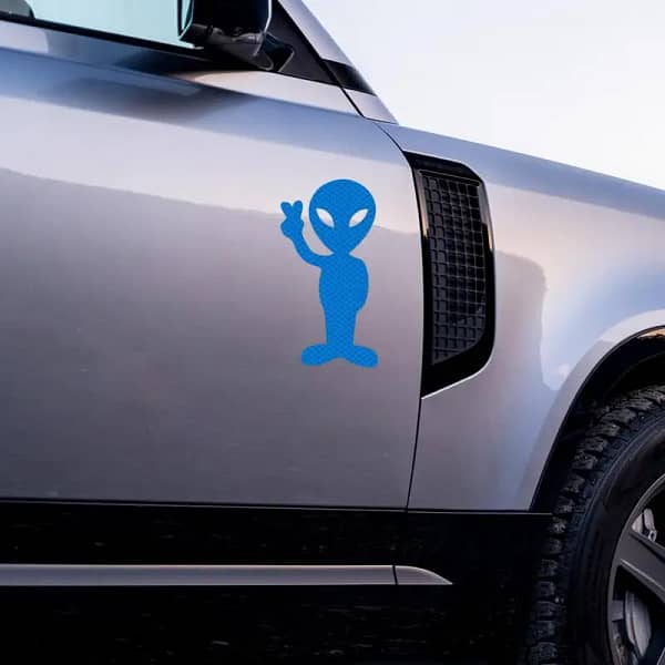 Car Warning Reflective Stickers Alien Car Decal Reflective Sticker Window Decals Funny motorcycle Stickers for Night Rain Or Fog - Image 3