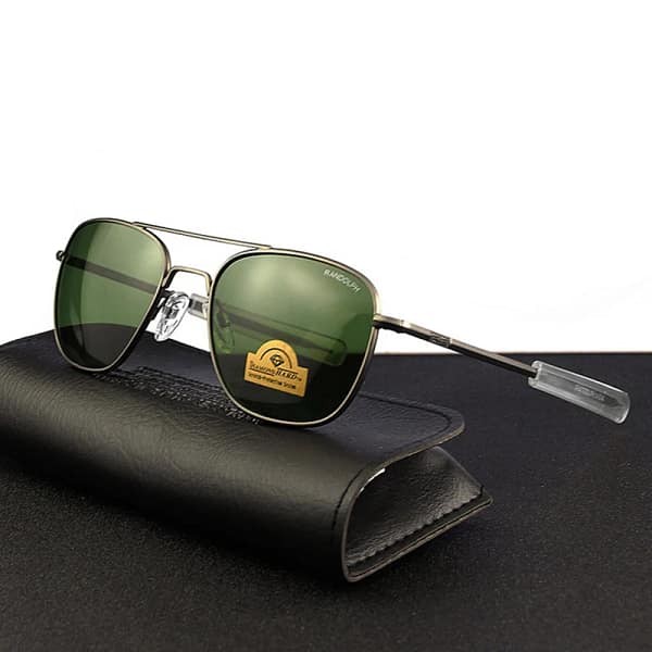 Pilot RE Randolph Sunglasses Men Top Quality Sun Glasses For Male American Army Military Glass Lens AO Lens Oculos - Image 2