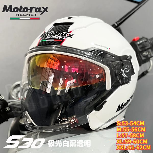 Motorax S30 Motorcycle Helmet 3/4 Face Helmet Casco De Moto Electric Motobike DOT Capacete Scooter Double Lens Anti-Glare - Image 6