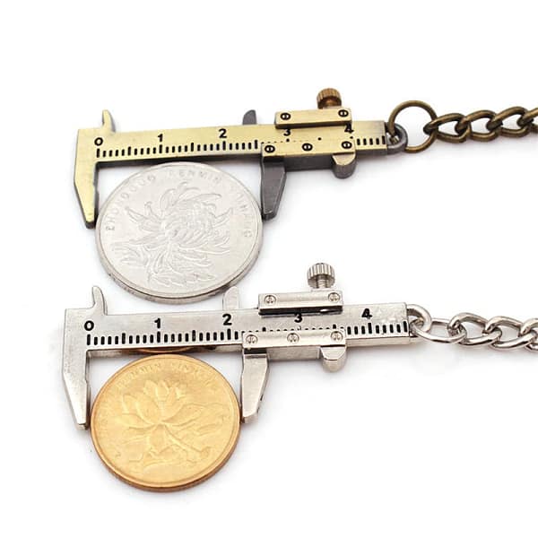 Mini Key Chain Tool Movable Vernier Caliper Ruler Sliding Key Holder Rings Keychain Tools Cool Gift Ideas for Men Women - Image 4