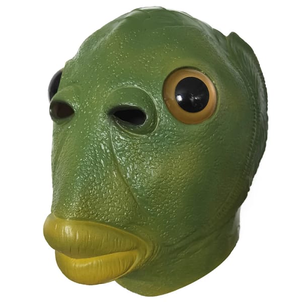 Ugly Green Fish Headgear Latex Cosplay Party Adult Funny Halloween Alien Mask Party Horror Spoof Supplies - Image 3