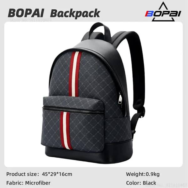 BOPAI Unisex backpack; Casual backpack; pvc waterproof backpack; Lightweight backpack; 15.6 inch computer bag; Travel Bag