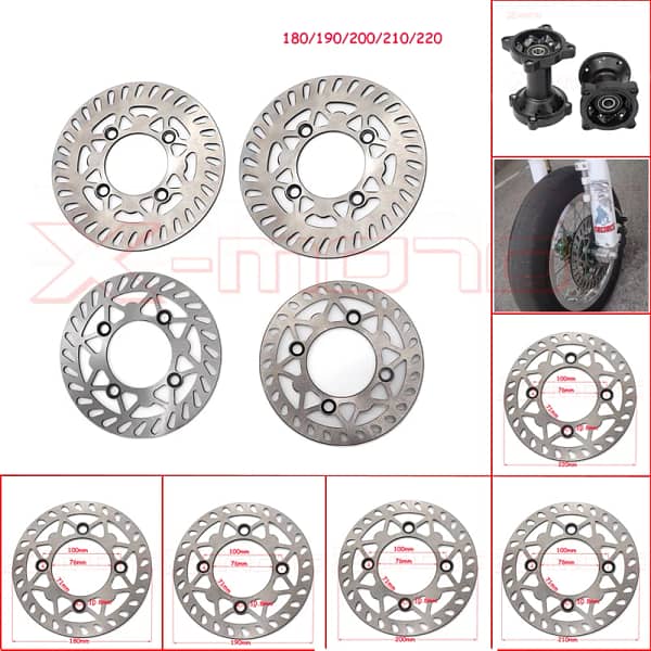 180/190/200/210/220mm Brake Disc Disk Rotor for 50/110/125/140/ 150/160cc BES wheel Pit Dirt Bike Quad Motorcycle Motocross