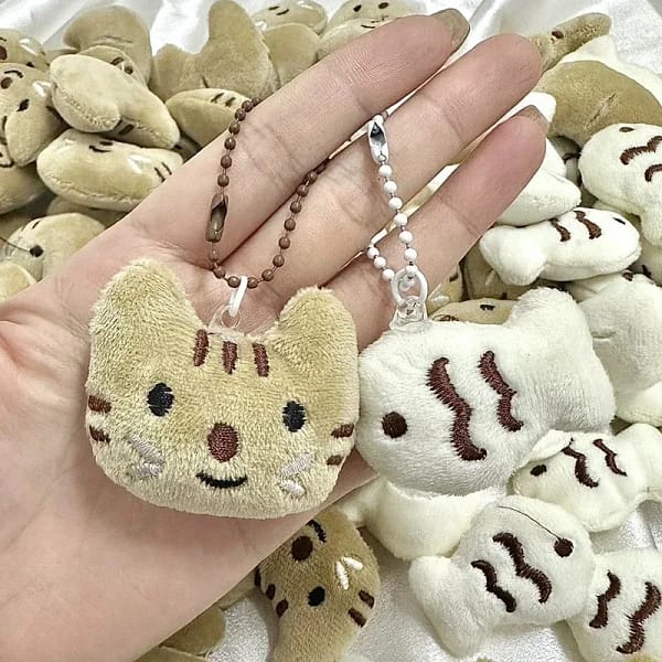 Cute Plush Toy Cat Fish Doll Squeak Keychain Fluffy Soft Stuffed Toy Backpack Bag Pendant Adorkable Gift For Kids Girlfriend - Image 3