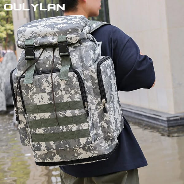 Canvas Bucket Shoulder Bags for Men Outdoor Travel Bag Backpack Fashion Large Capacity Man Light weight Male Luggage