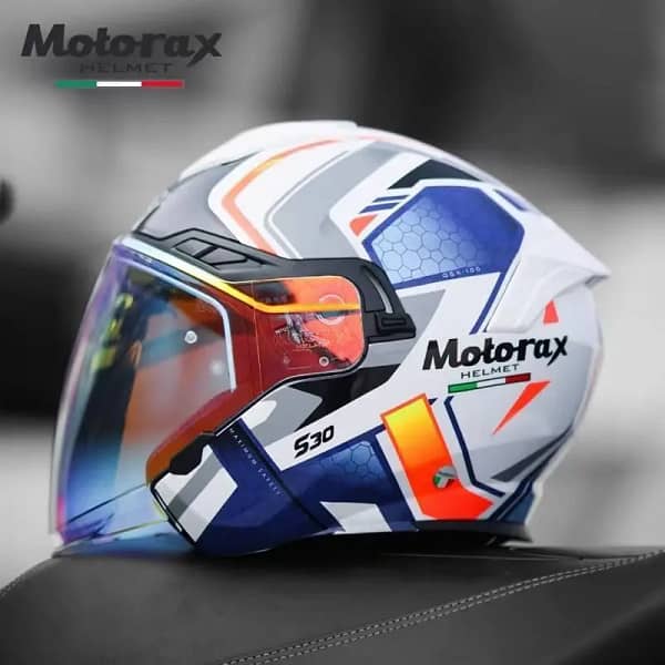 Motorax S30 Motorcycle Helmet 3/4 Face Helmet Casco De Moto Electric Motobike DOT Capacete Scooter Double Lens Anti-Glare - Image 3