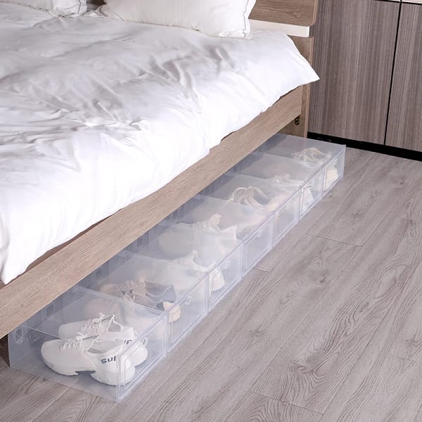 6pcs/set Antioxidant shoe cabinet High Transparent slippers sneakers storage shoes box dustproof shoe organizer box - Image 3