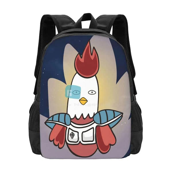 Eccentric Rooster'S Daily Life Day 3 " " Backpacks For School Teenagers Girls Travel Bags Erdl Rooster Funny Hip Hit Chicken