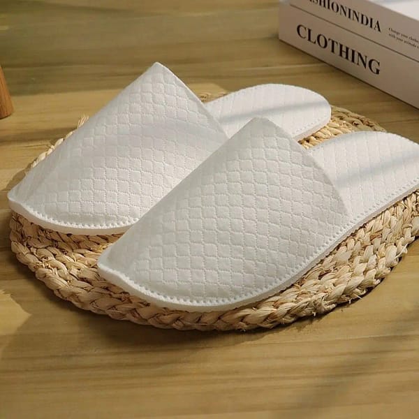 Men Women Top Quality Travel Disposable Slippers Home Hospitality Shoes Cheap SPA Guest Slides Hotel Bathroom Slippers WHolesale - Image 2