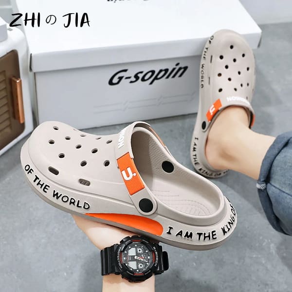 Men's Hole Shoes Outdoor Beach Breathable Sandals Lightweight Comfortable EVA Slippers Street Sandals Fashion Casual Footwear - Image 5