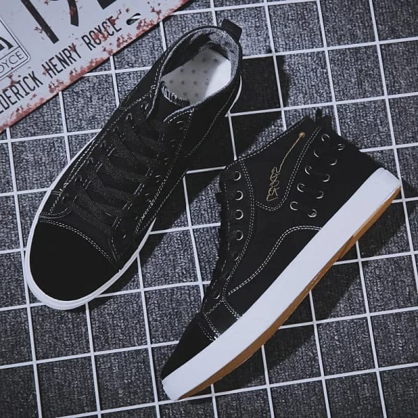 Men's Casual Shoe High Top Vulacnized Shoes Canvas Shoe for Men 2023 Male Sneakers Flats Lace-up Shoe Zapatos Hombre Zapatillas - Image 4