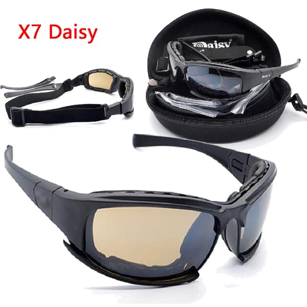 C6 Outdoor Tactical Glasses Bicycle Sports Sunglasses Airgun Tactical Shooting Glasses Windproof and Dustproof Polarized Glasses - Image 2