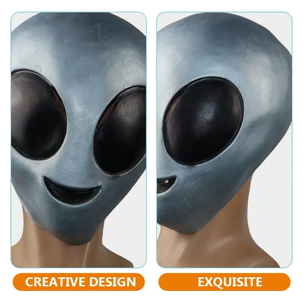 Head Alien Face Decor Ear Halloween Props Novelty Costume Party Full Decorative Miss - Image 5