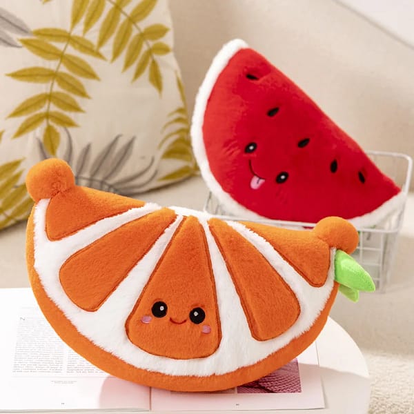 Cute Fruit Doll Lemon Grapefruit Watermelon Apple Pomegranate Plush Toy Plant&Fruit Peluche For Kids Birthday Elegant Gift - Image 2