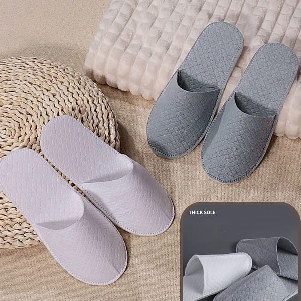 Men Women Top Quality Travel Disposable Slippers Home Hospitality Shoes Cheap SPA Guest Slides Hotel Bathroom Slippers WHolesale - Image 3