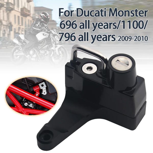 Motorcycle Helmet Lock Kit For Ducati Monster 696 796 1100 Helmets Security Anti-Theft Lock Rust-Proof Aluminum Accessories