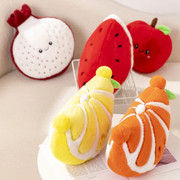 Cute Fruit Doll Lemon Grapefruit Watermelon Apple Pomegranate Plush Toy Plant&Fruit Peluche For Kids Birthday Elegant Gift - Image 4