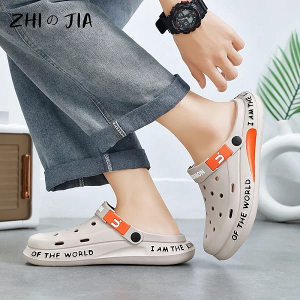 Men's Hole Shoes Outdoor Beach Breathable Sandals Lightweight Comfortable EVA Slippers Street Sandals Fashion Casual Footwear - Image 3