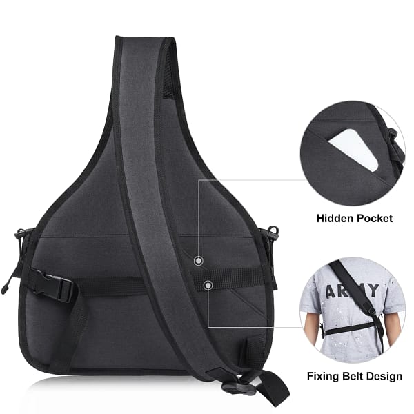 PULUZ Portable Outdoor Triangle Style SLR Camera Bag with Removable Lens Bag Sling Waterproof Backpack Shoulder Messenger Bags - Image 4